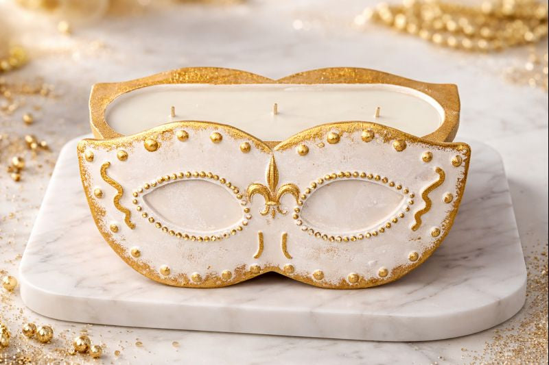 Mardi Gras Mask Candle – Boujee NOLA